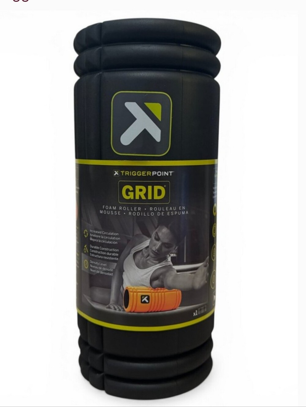 TriggerPoint GRID Foam Roller in Black and Lime